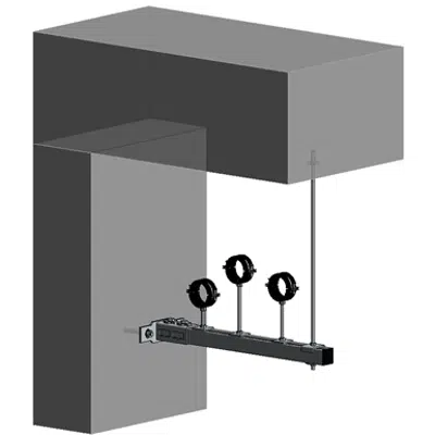 Slab/wall mounted HVAC hanger assembly 1xHc+1xVr için görüntü