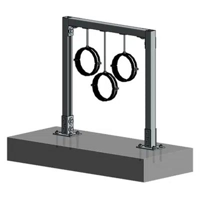 Image pour Floor mounted HVAC hanger assembly 1xHc+2xVc