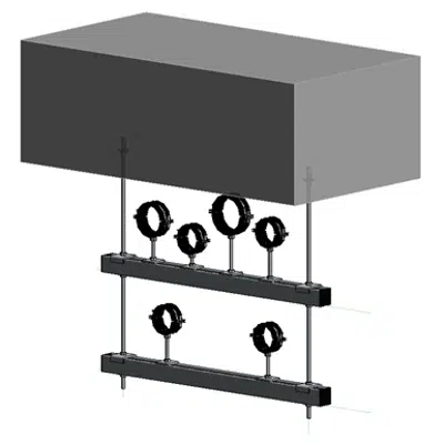 Immagine per Slab mounted HVAC hanger assembly 2xHc+2xVr