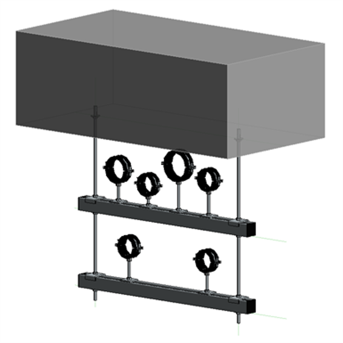 BIM objects Free download! Slab mounted HVAC hanger assembly 2xHc
