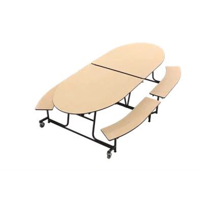 obraz dla Mobile Bench Table - Elliptical