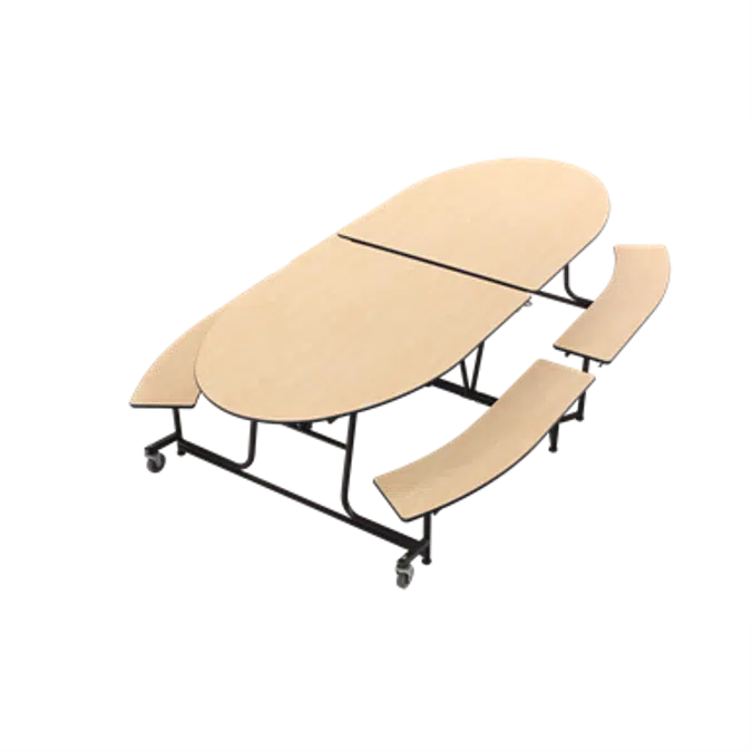 Mobile Bench Table - Elliptical