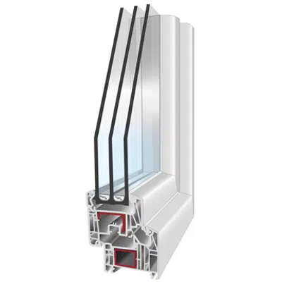 imagen para PVC301 - Ventana practicable oscilobatiente una hoja con un perfil horizontal