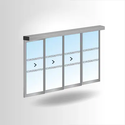 Image for PORTALP RS 3-leaf telescopic door G38 single with fixed panel