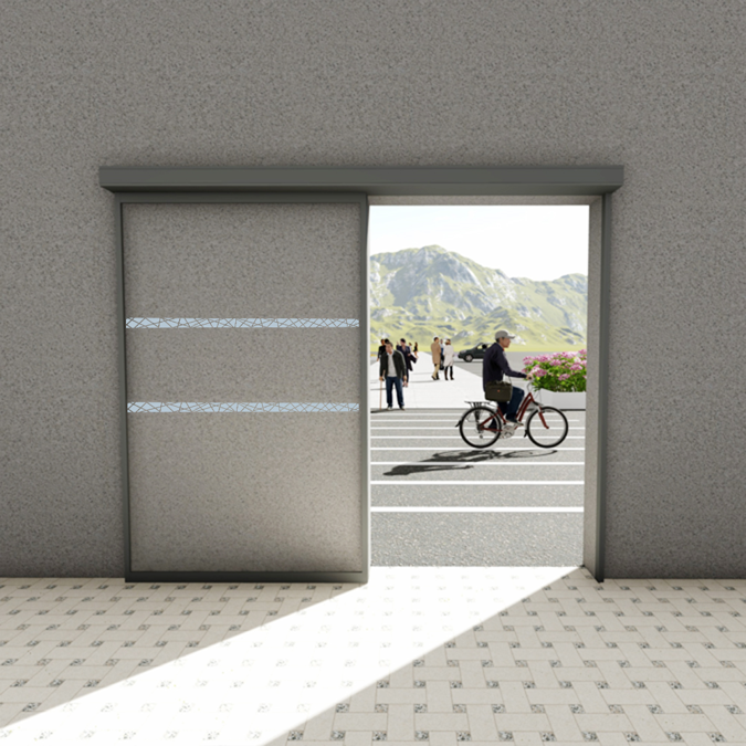 BIM objects - Free download! PORTALP RS 1-leaf sliding door G25 single ...