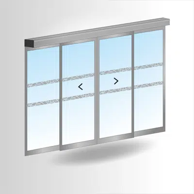 Image for PORTALP RS 2-leaf sliding door G38 double with fixed panels