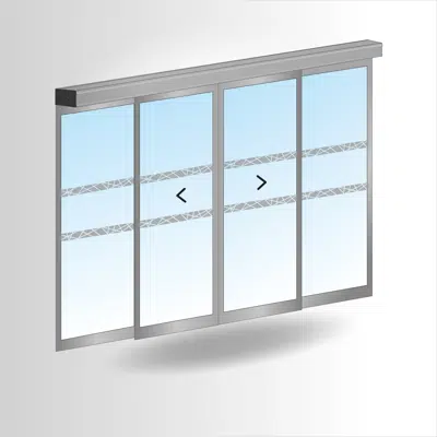 PORTALP RS 2-leaf sliding door G38 double with fixed panels图像