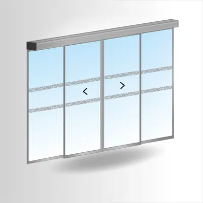 изображение для PORTALP RS 2-leaf sliding door G25 double with fixed panels