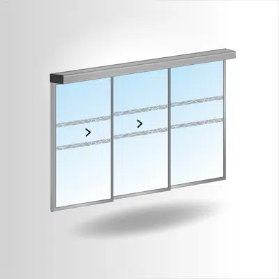 Image for PORTALP RS 2-leaf telescopic door G25 single with fixed panel