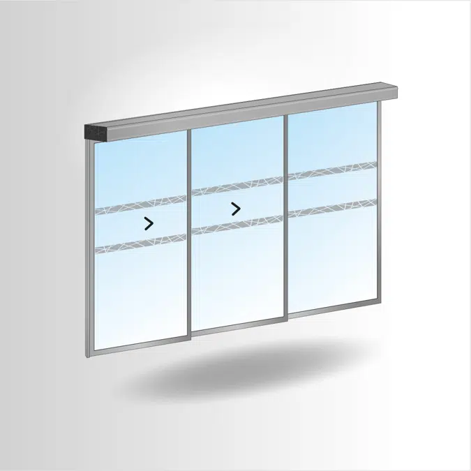 PORTALP RS 2-leaf telescopic door G25 single with fixed panel