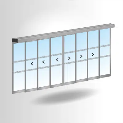 Image for PORTALP RS 6-leaf telescopic door G38 double with fixed panels