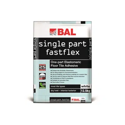 画像 BAL Single Part Fastflex - One-part elastomeric tile adhesive for walls and floors