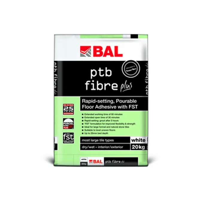 BAL PTB Fibre Plus - Flexible, Rapid-Setting, Pourable Floor Adhesive With FST