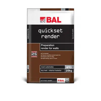 画像 BAL Quickset Render - Preparation render for wall