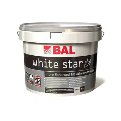 画像 BAL White Star Plus - Tile adhesive