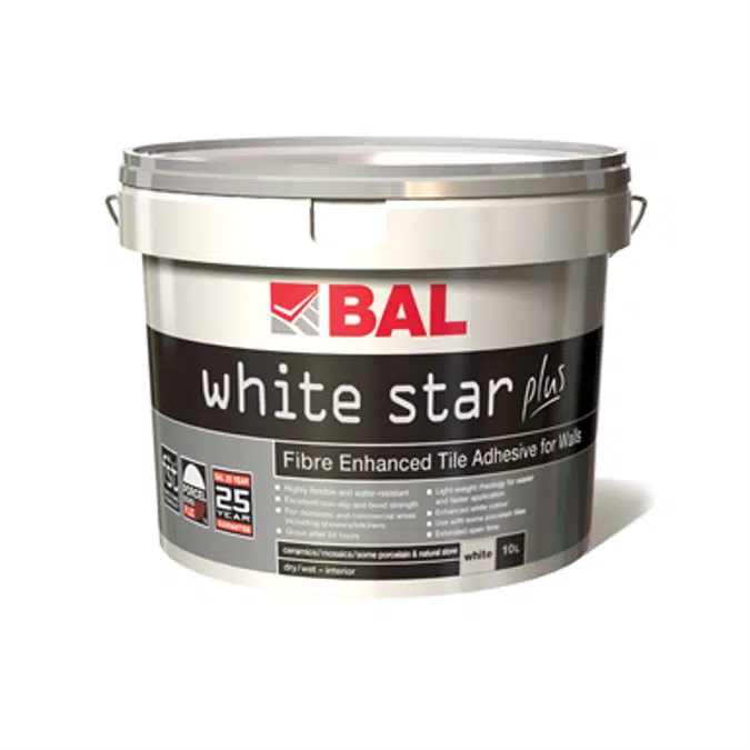 BAL White Star Plus - Tile adhesive