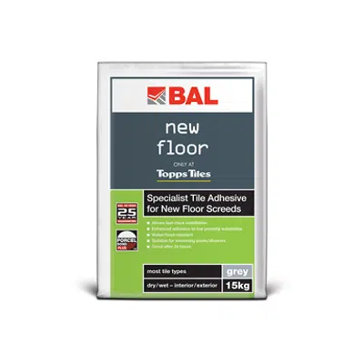 kép a termékről - BAL NEW FLOOR Fast-Track Tile Adhesive For Floors