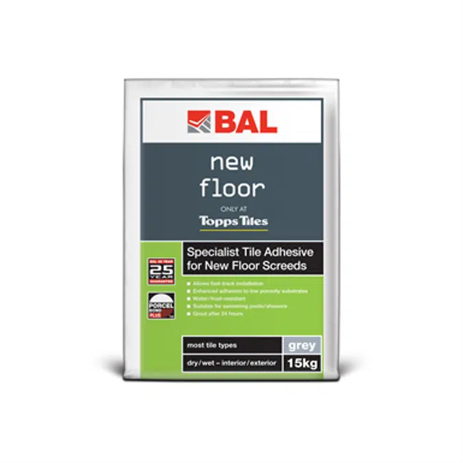 BAL NEW FLOOR Fast-Track Tile Adhesive For Floors