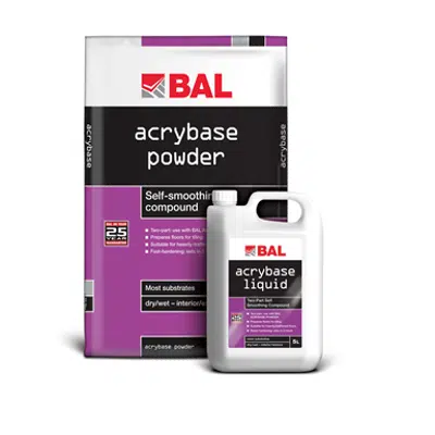 Image for BAL Acrybase - Fast-hardening two-part (powder+liquid) self-smoothing compound.
