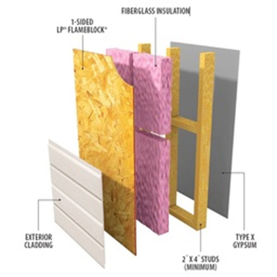 BIM objects - Free download! FlameBlock® Fire-Rated OSB Sheathing W408 ...