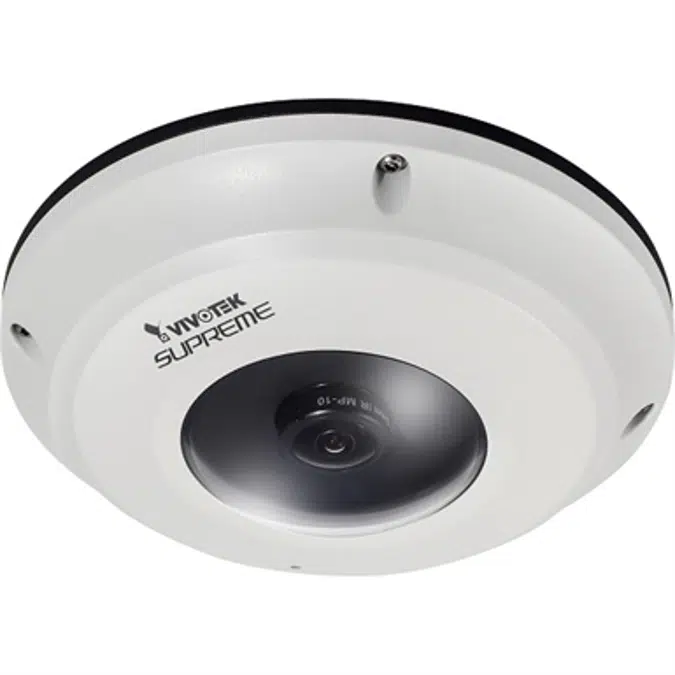 FE8174V Fisheye Network Camera, 5 MP, 360° Surround View, IP66, Vandal-proof, Pixel Calculator, Local Dewarp, PPTZ, EN50155 Compliance