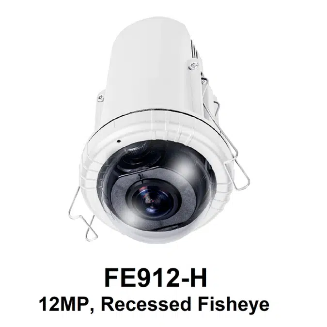 FE912-H 360° Recessed Fisheye Camera, 12 MP Fixed Lens