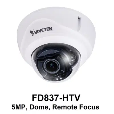 Image for FD837-HTV Dome IP Camera, 5 MP Zoom Lens 50m IR