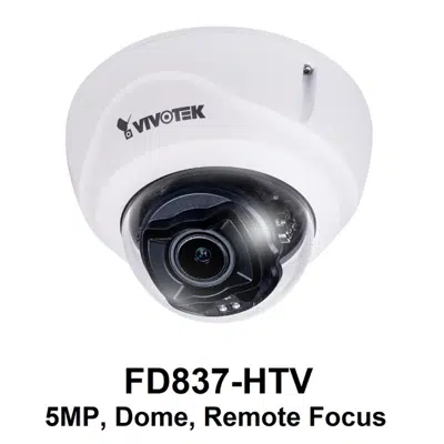 Immagine per FD837-HTV Dome IP Camera, 5 MP Zoom Lens 50m IR