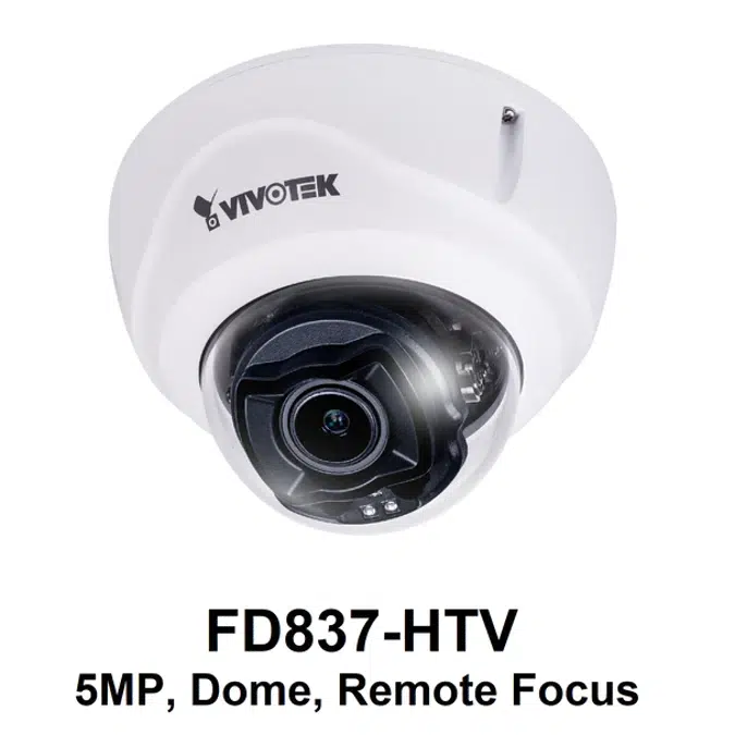 FD837-HTV Dome IP Camera, 5 MP Zoom Lens 50m IR