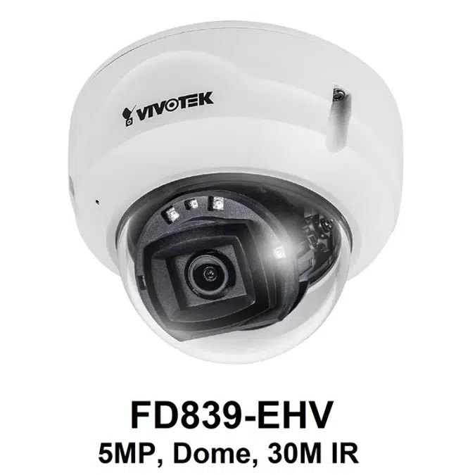 FD839-EHV Dome IP Camera, 5 MP Fixed Lens 30m IR