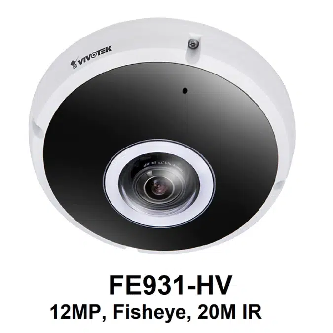 FE9391-EHV 360° Fisheye IP Camera, 12 MP Fixed Lens 20m IR
