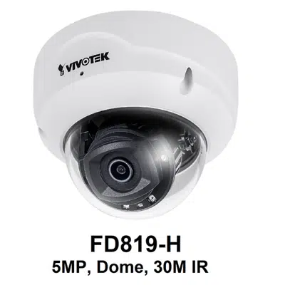 Image pour FD819-H Dome IP Camera, 5 MP Fixed Lens 30m IR