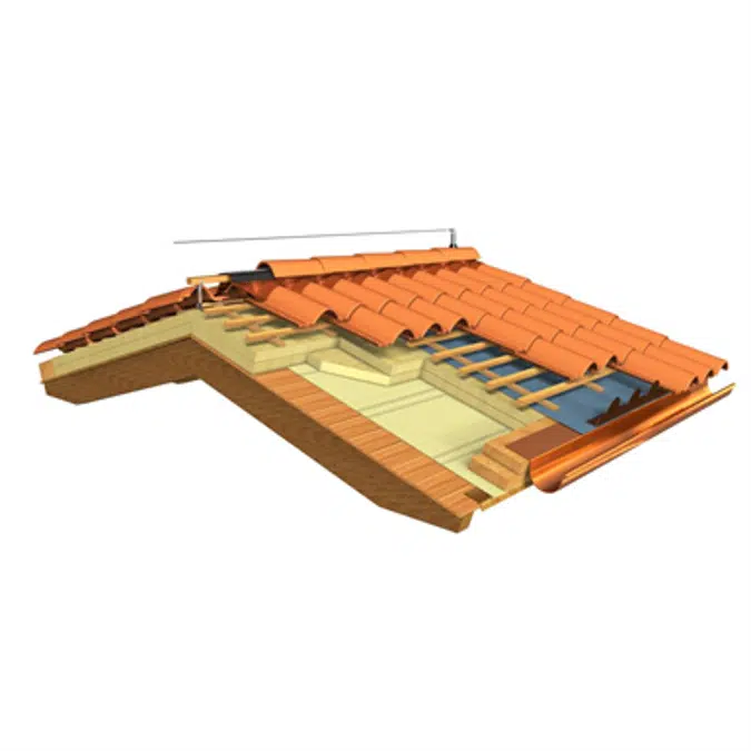 Roof system for clay tile Coppo Domus