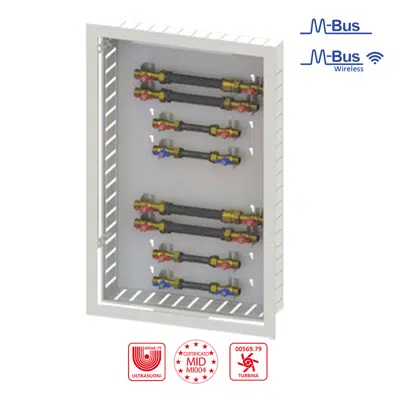 Immagine per SHORTY 6502C01DUO _ Cassetta Contabilizzazione Diretta - 2 Utenza, 2 linee Sanitarie