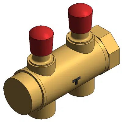 Image for 3053 _ G1”1/2 distribution manifold in moulded brass INDUSTRIAL FLOOR with connections 1"