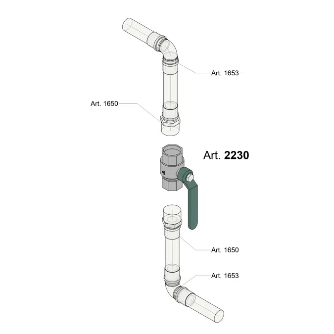 2230V _ URAGANO full bore ball valve female/female with aluminium handle
