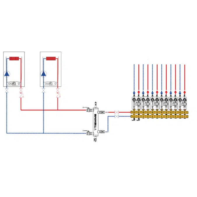 3165 - 3144 _ Hydraulic separator available with or without insulation and/or magnet