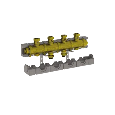Image for 5538G2M4 _ G1"1/4 modular brass manifold with insulation for central heating  - LINEAR