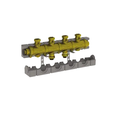 afbeelding voor 5538G2M4 _ G1"1/4 modular brass manifold with insulation for central heating  - LINEAR