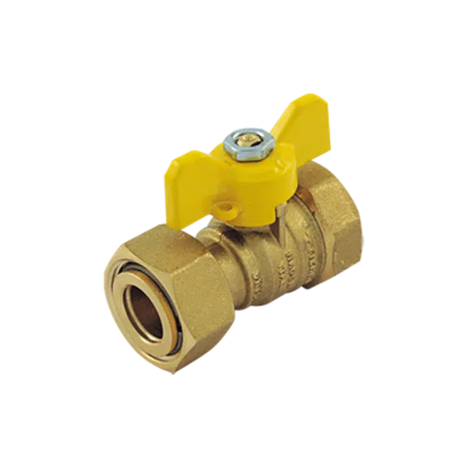 2263G _ Ball valve for GAS female /loose nut and T handle