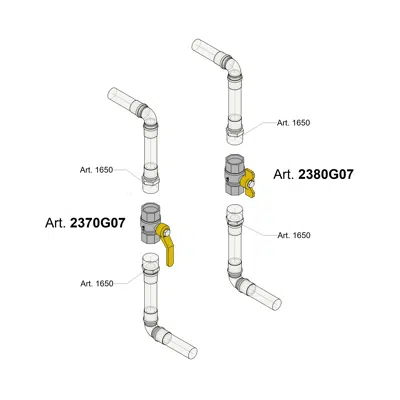 Image for 2370G07-2380G07 _ URAGANO Full bore ball valves for GAS female/female