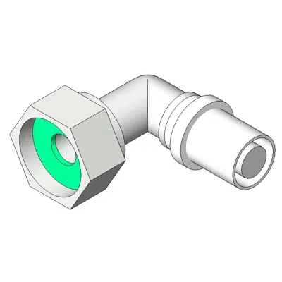 1660BPSN _ Elbow press fitting FEMALE for multi-layer pipe with loose nut and flat seals 이미지