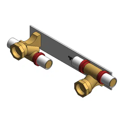 1663DI _T press fitting FEMALE for multi-layer pipe with Bracket 이미지