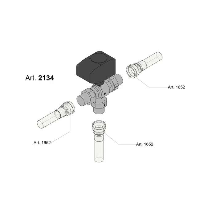 2134_3-way deviation motorized ball valve with servocontrol.