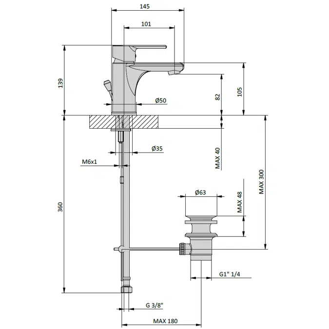 TN01_ Wash basin mixer