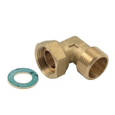 1527 _ Elbow male with loose nut and flat seals - Male /Female 的圖片
