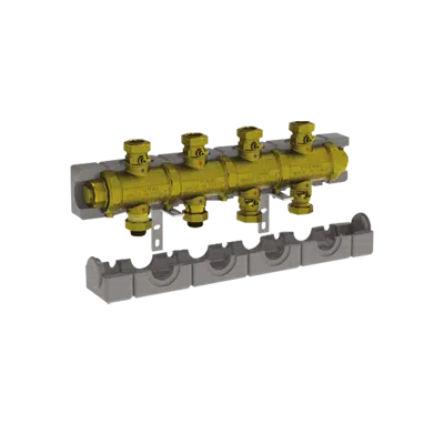 รูปภาพสำหรับ 5538G3M4 _ G1"1/4 modular brass manifold with insulation for central heating  - COMPACT