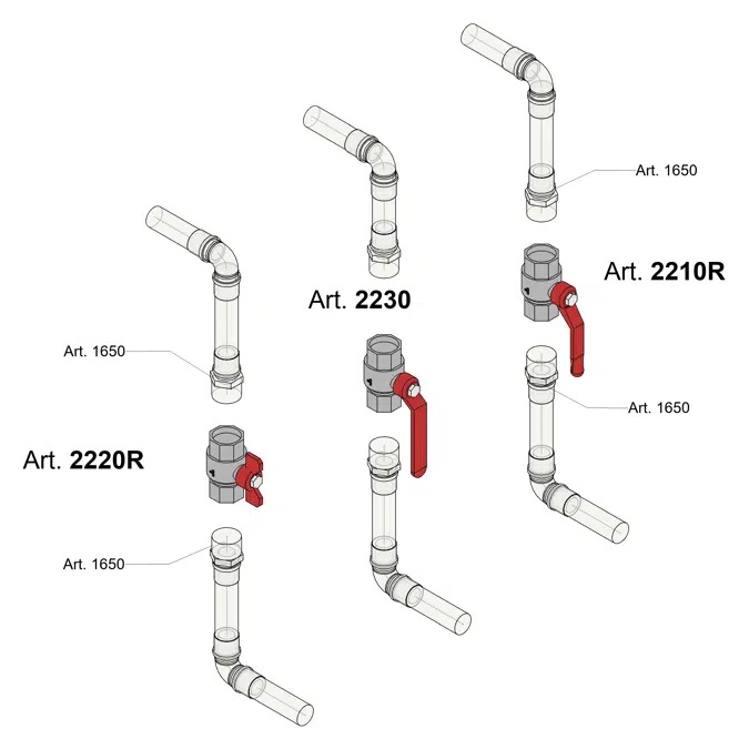 2210R-2220R-2230 _ URAGANO full bore ball valve female/female with aluminium handle