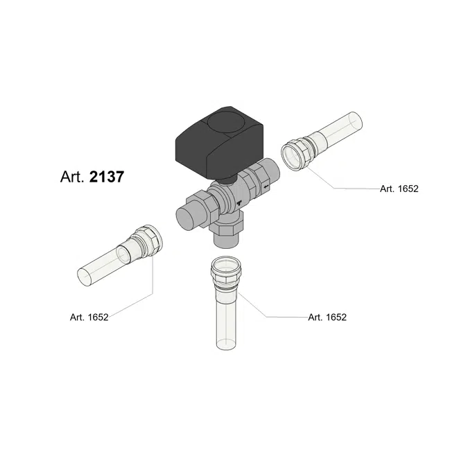 2137_3-way deviation motorized ball valve with servocontrol.