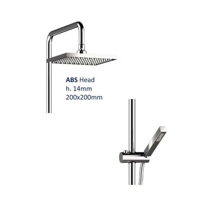 DC006 _ Wall mounted shower column - Square